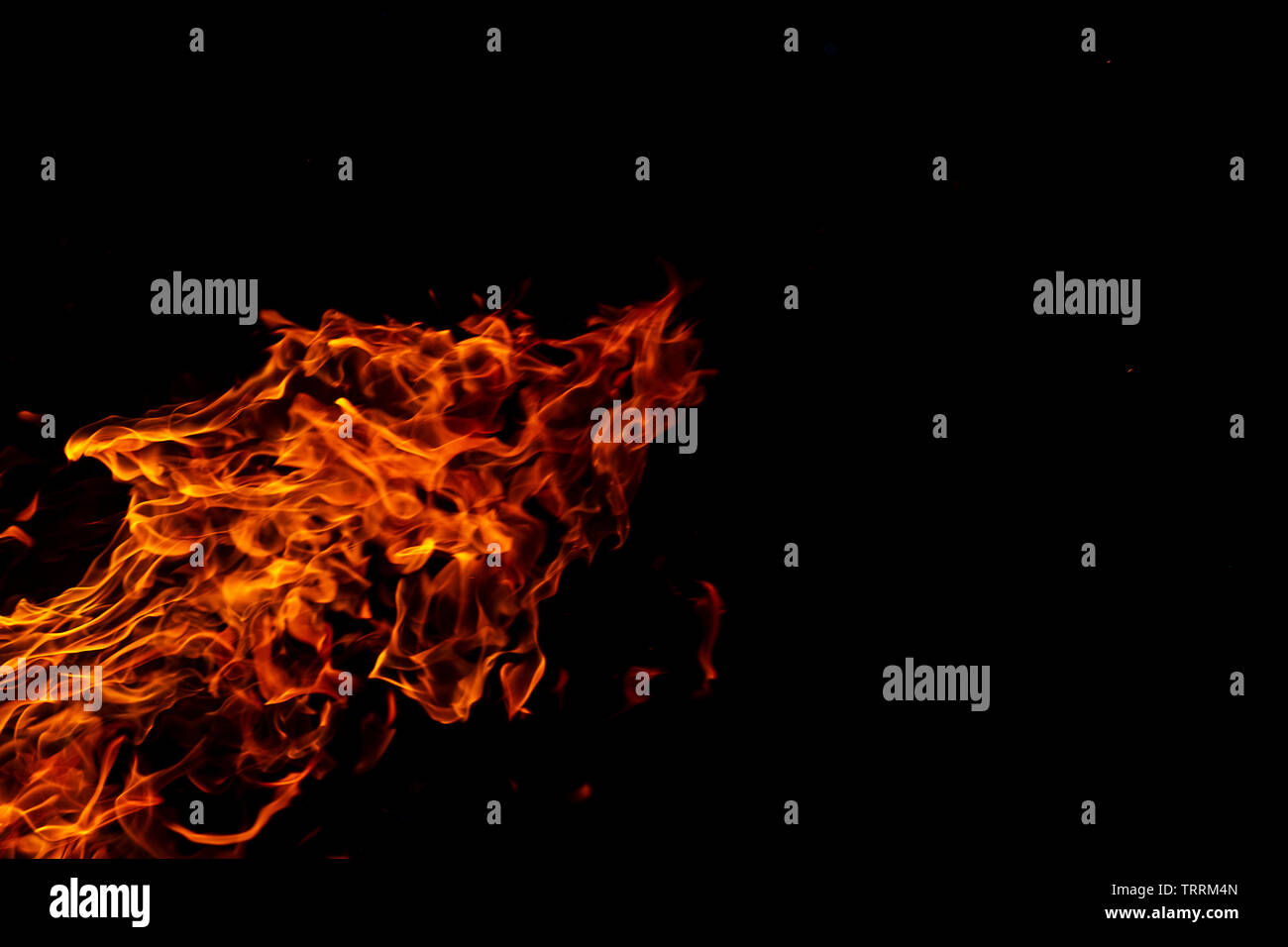 Sul fuoco di fiamma Foto Stock