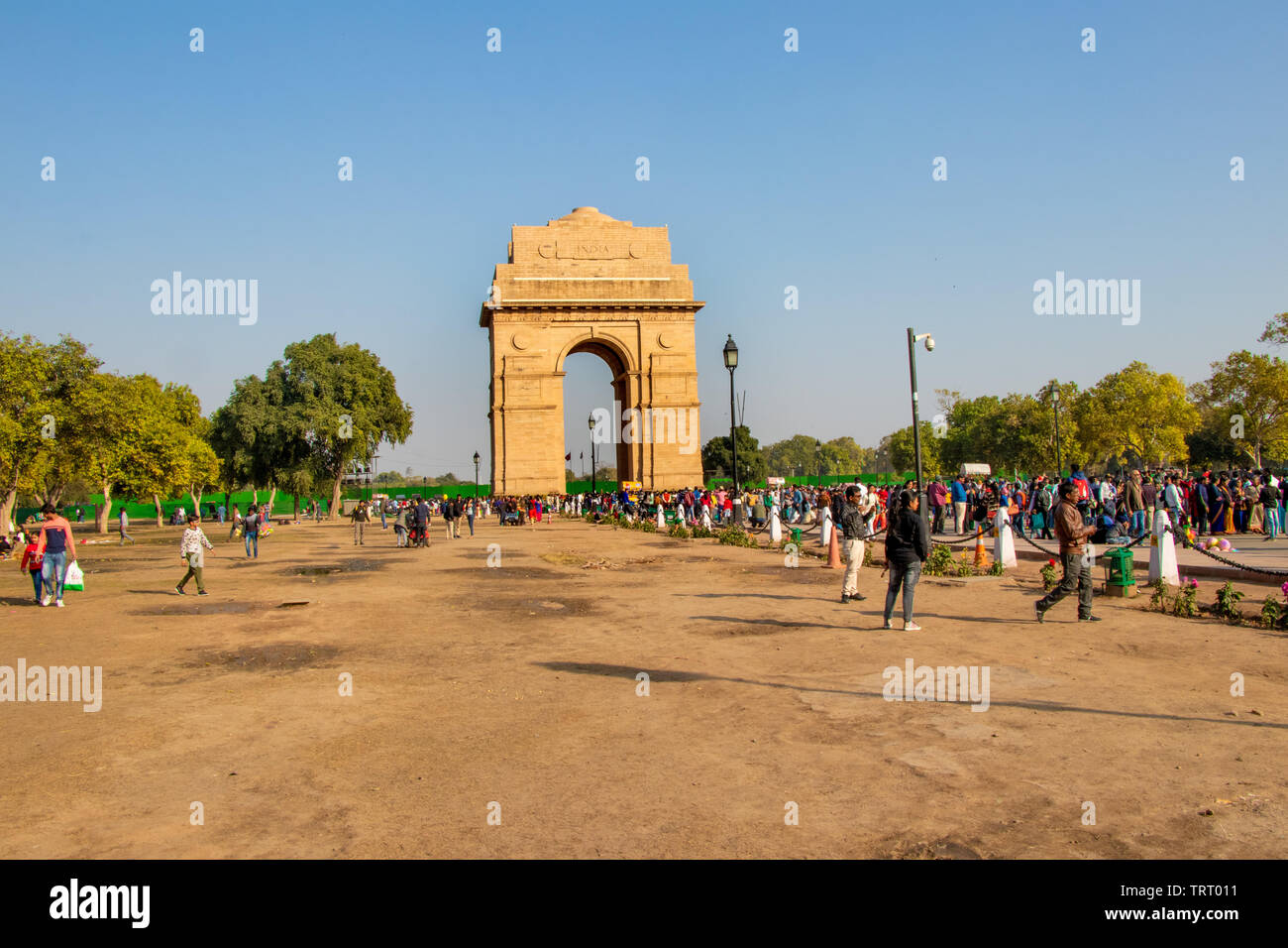 New Delhi, India - febbraio , 2019. L'India Gate è un memoriale di guerra a Nuova Delhi. Foto Stock