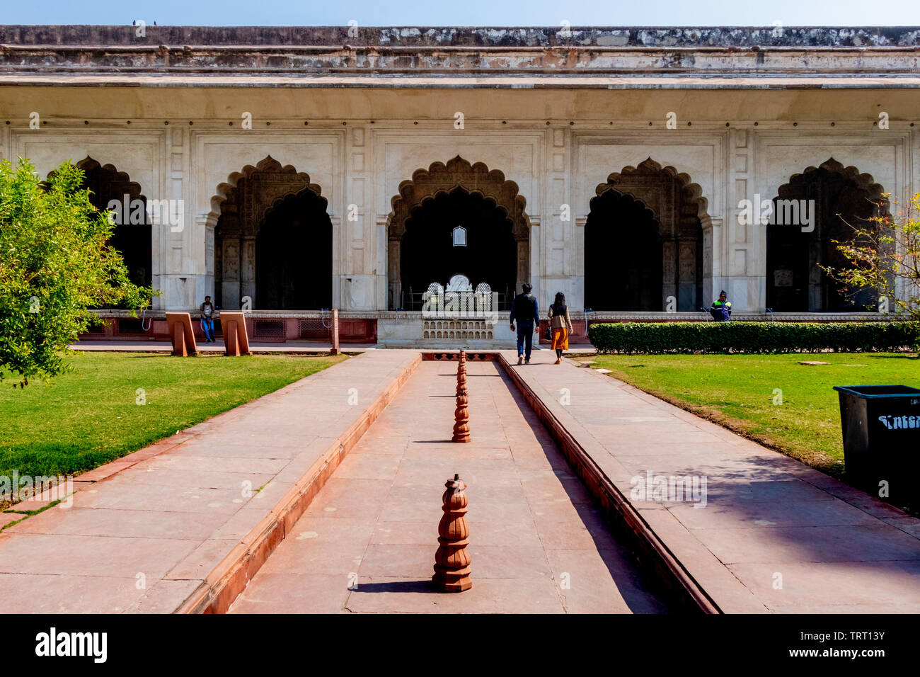 New Delhi, India - Febbraio 2019. Nuovo DelhiI, India - Febbraio 2019. Il complesso del Forte Rosso, un Mughal fortezza storica si trova nella capitale di INDI Foto Stock