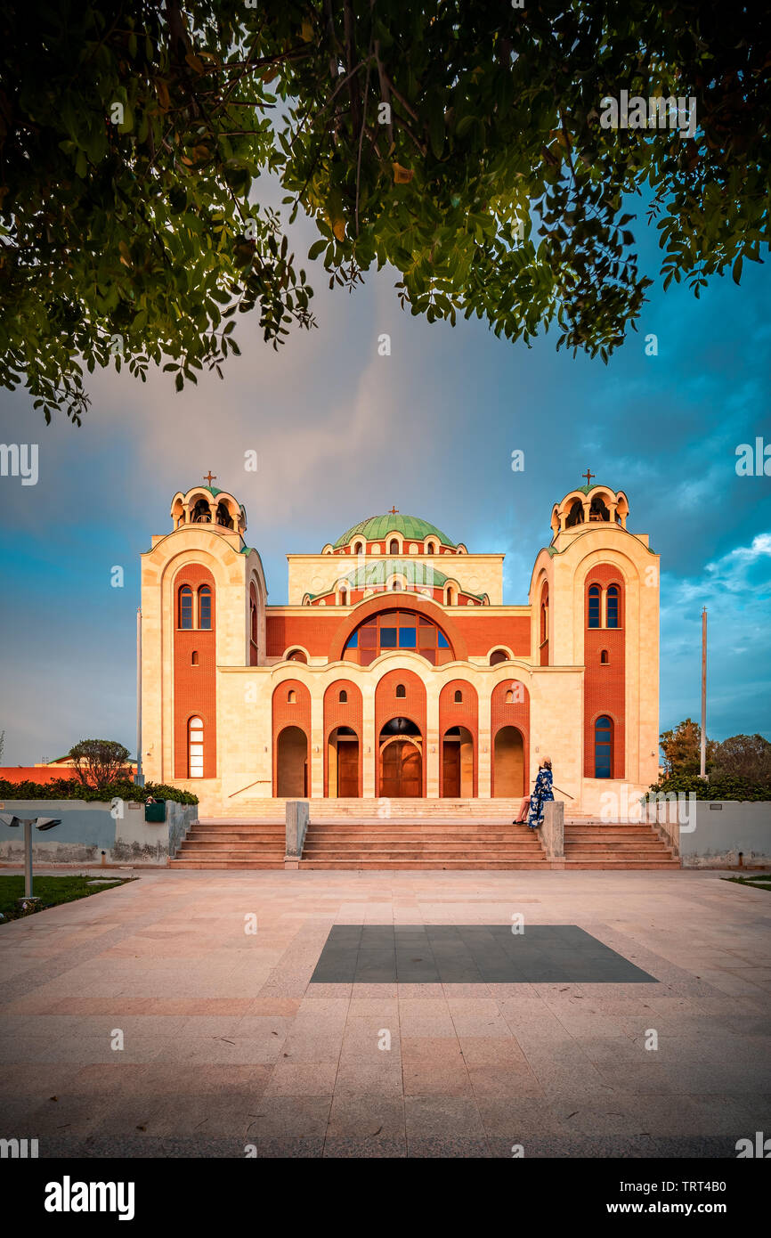 Bel tramonto colpo di Ayia Sofia Chiesa di Nicosia, Cipro Foto Stock