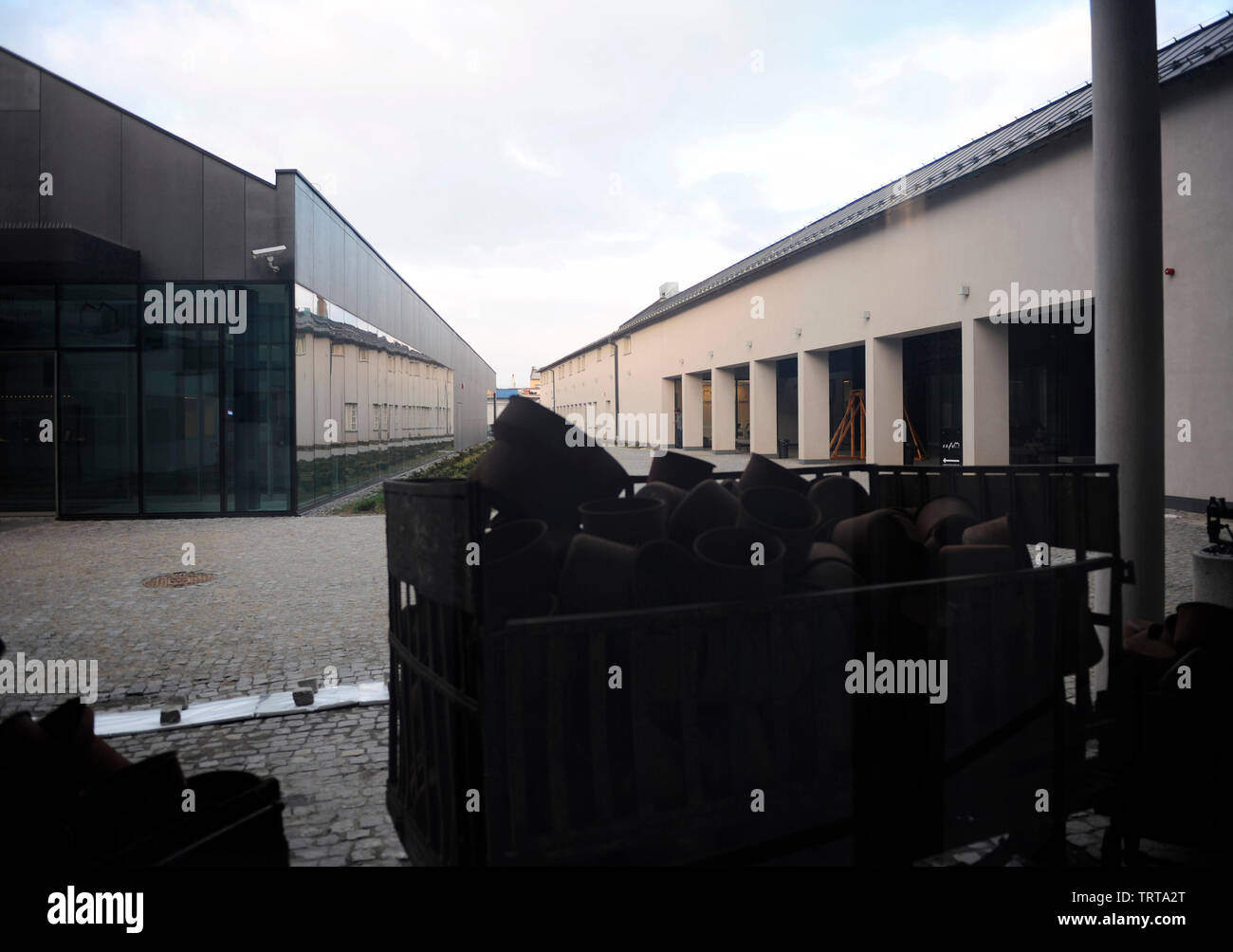 Museo di Oskar Schindler's Factory. Cracovia. La Polonia. Vista esterna. Foto Stock