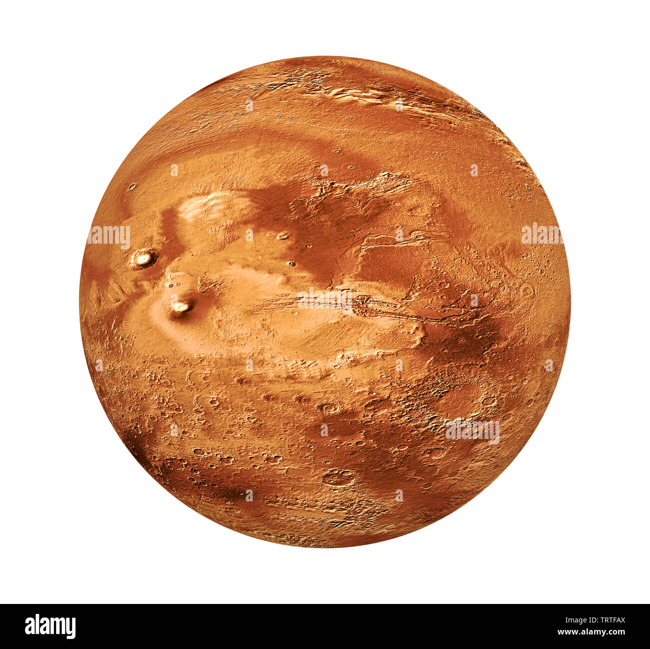 Pianeta Marte isolato Foto Stock