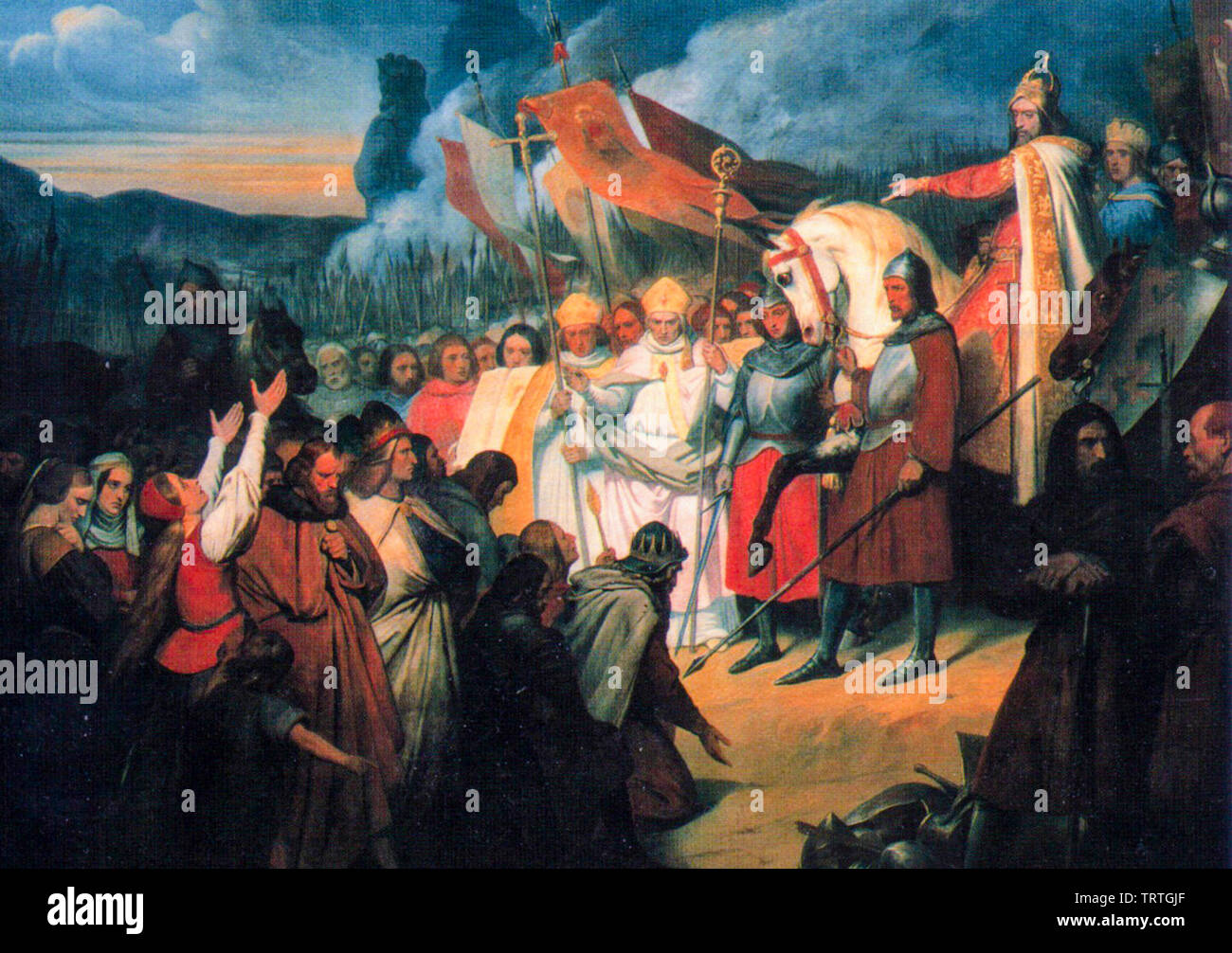 Carlo Magno a Paderborn, dipinto da Ary Scheffer, 1835 Foto Stock