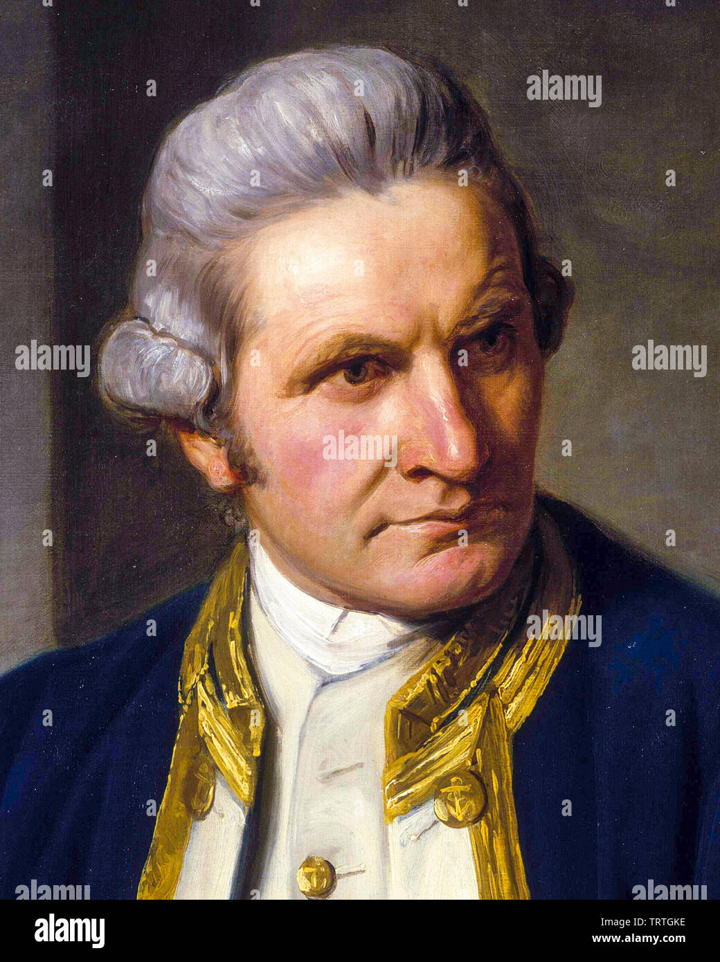 Il capitano James Cook, 1728-1779, ritratto dipinto, 1776 Foto Stock