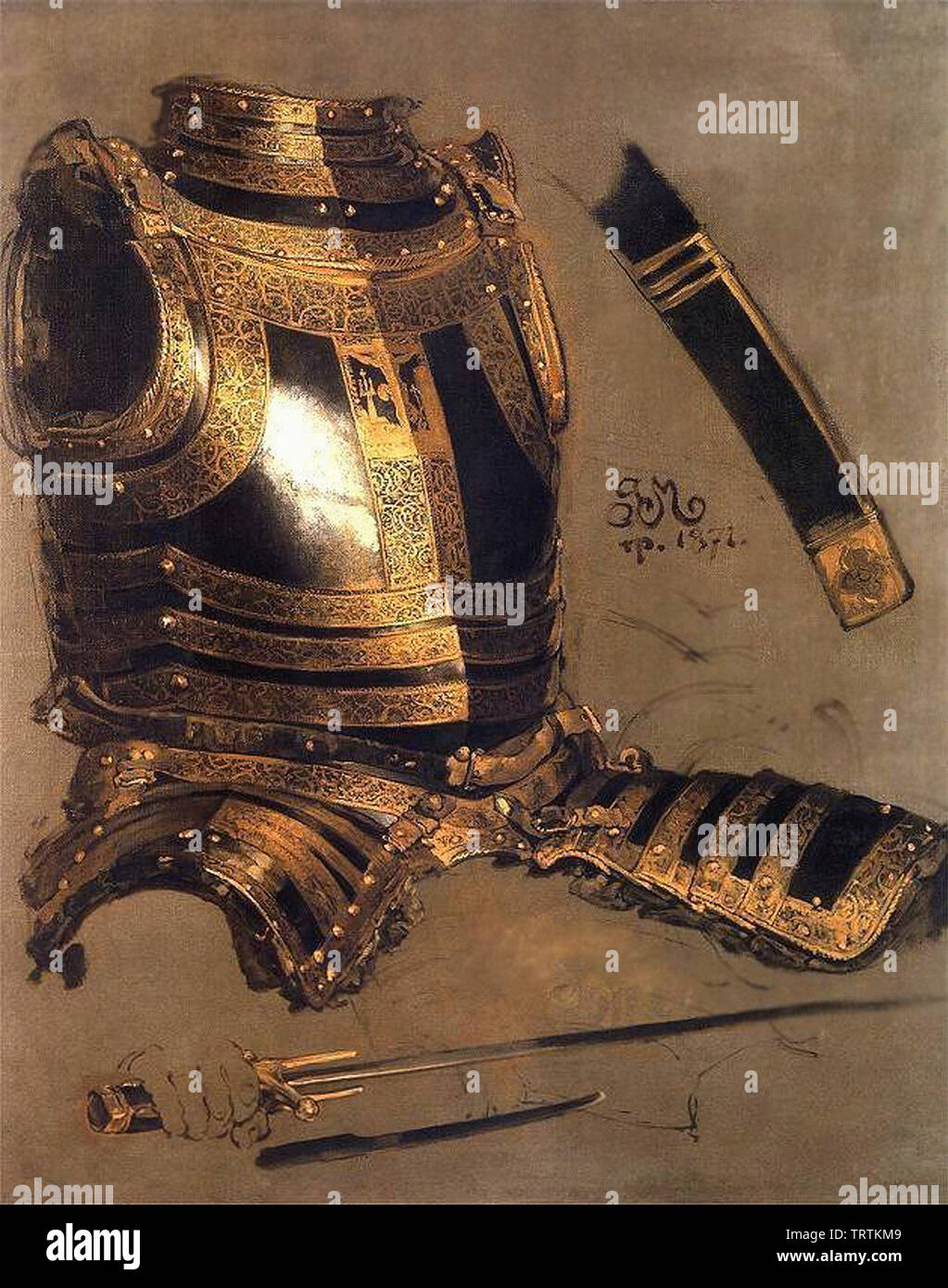 Jan Matejko - Armor Stefan Batory 1872 Foto Stock
