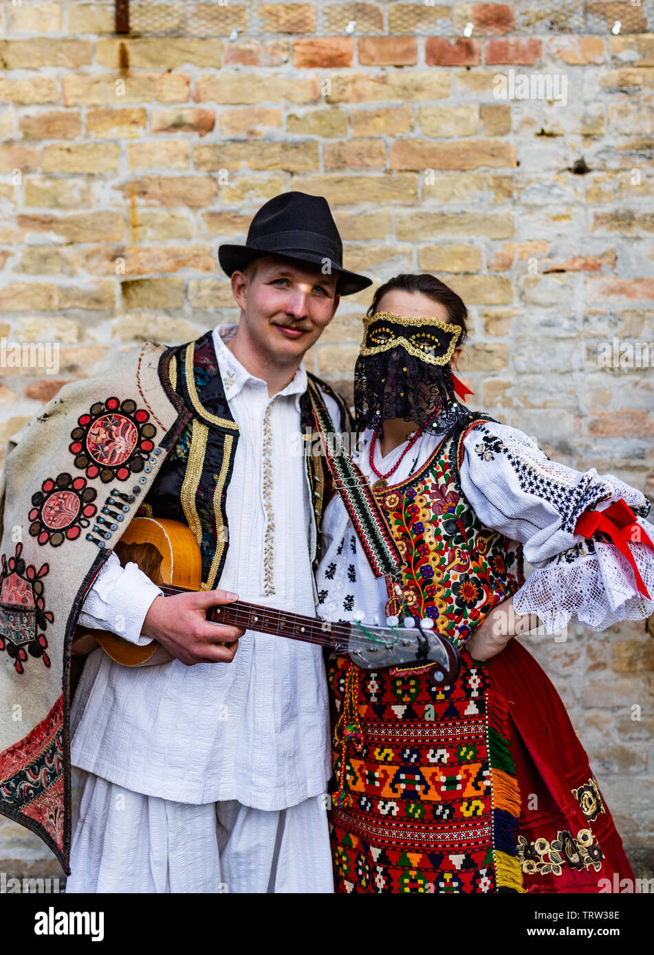 Tradizionale, protetto dall'UNESCO " Buso' eredità di Mohacs, Ungheria Foto Stock