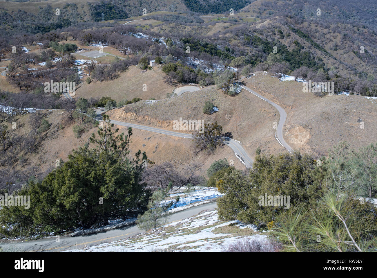 La neve sul Mt. Hamilton Foto Stock