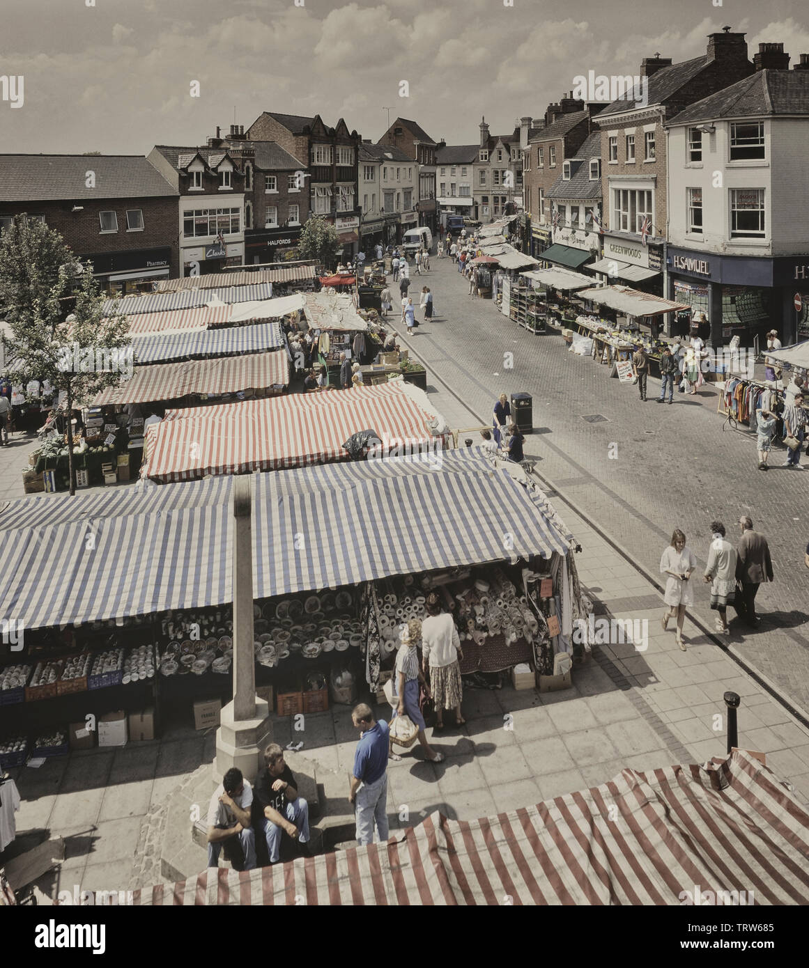 Market Place, melton mowbray, leicestershire, England, Regno Unito Foto Stock