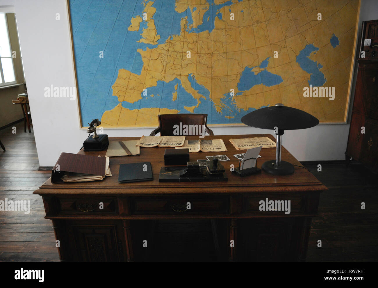 Oskar Schindler office ricostruzione. Museo di Oskar Schindler's Factory. Cracovia. La Polonia. . Foto Stock