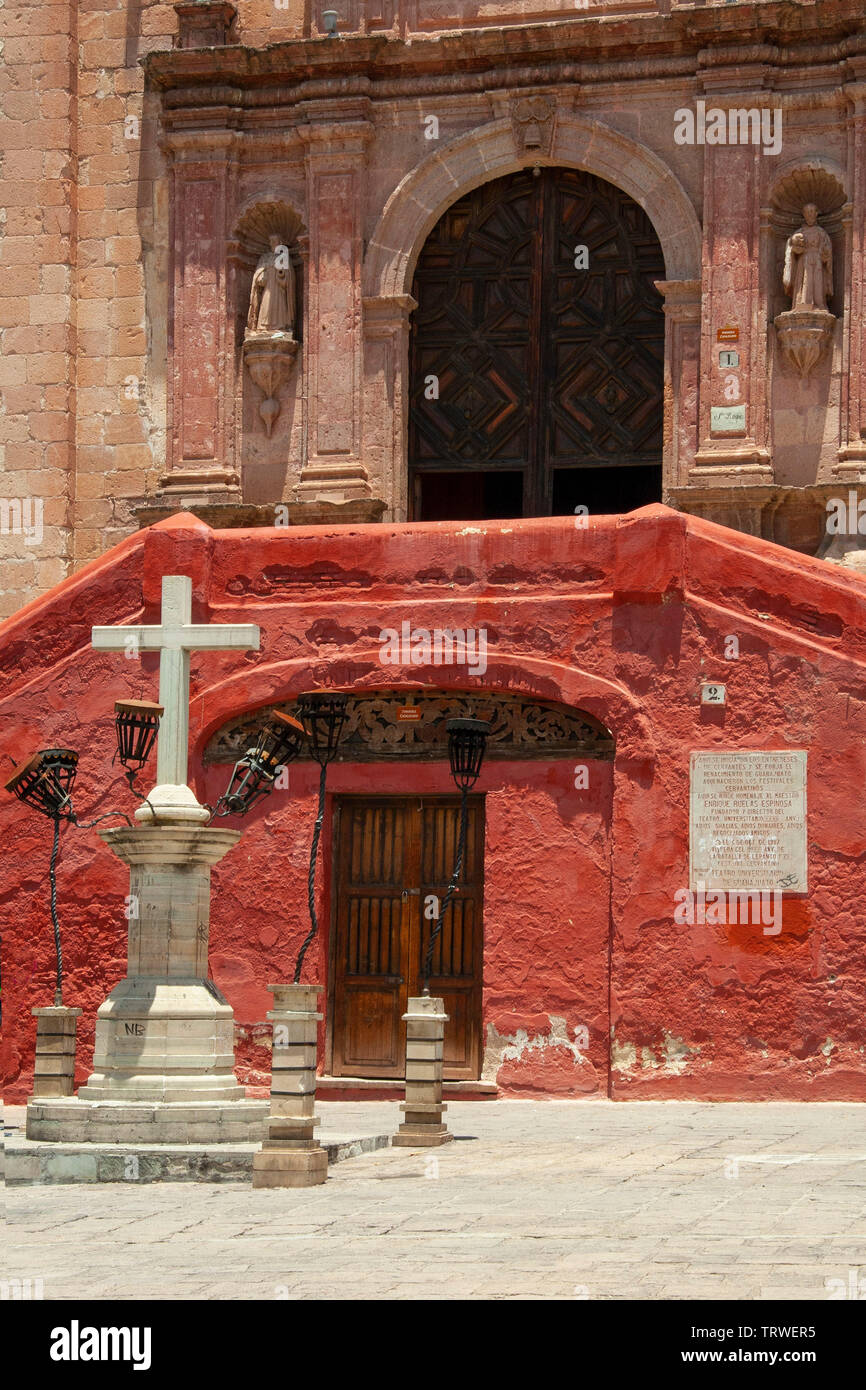 Plaza de San Roque, Guanajuato, stato di Guanajuato, Messico. Foto Stock