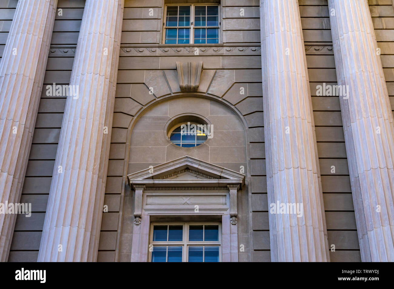 Internal Revenue Service IRS tasse colonne il Triangolo Federale Washington DC Foto Stock