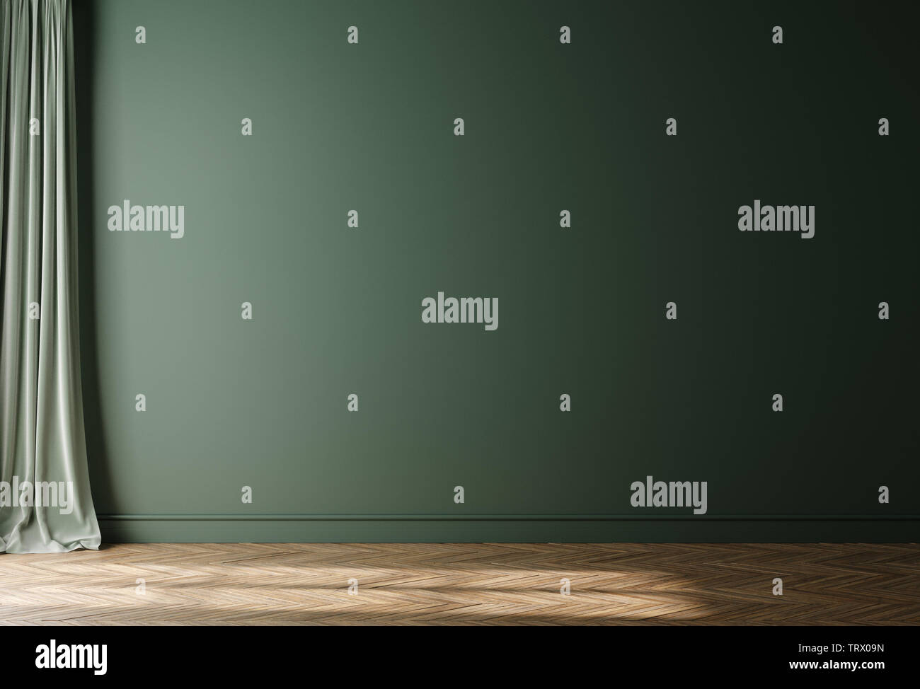 Vuoto home parete interna mock-up, 3D render Foto Stock