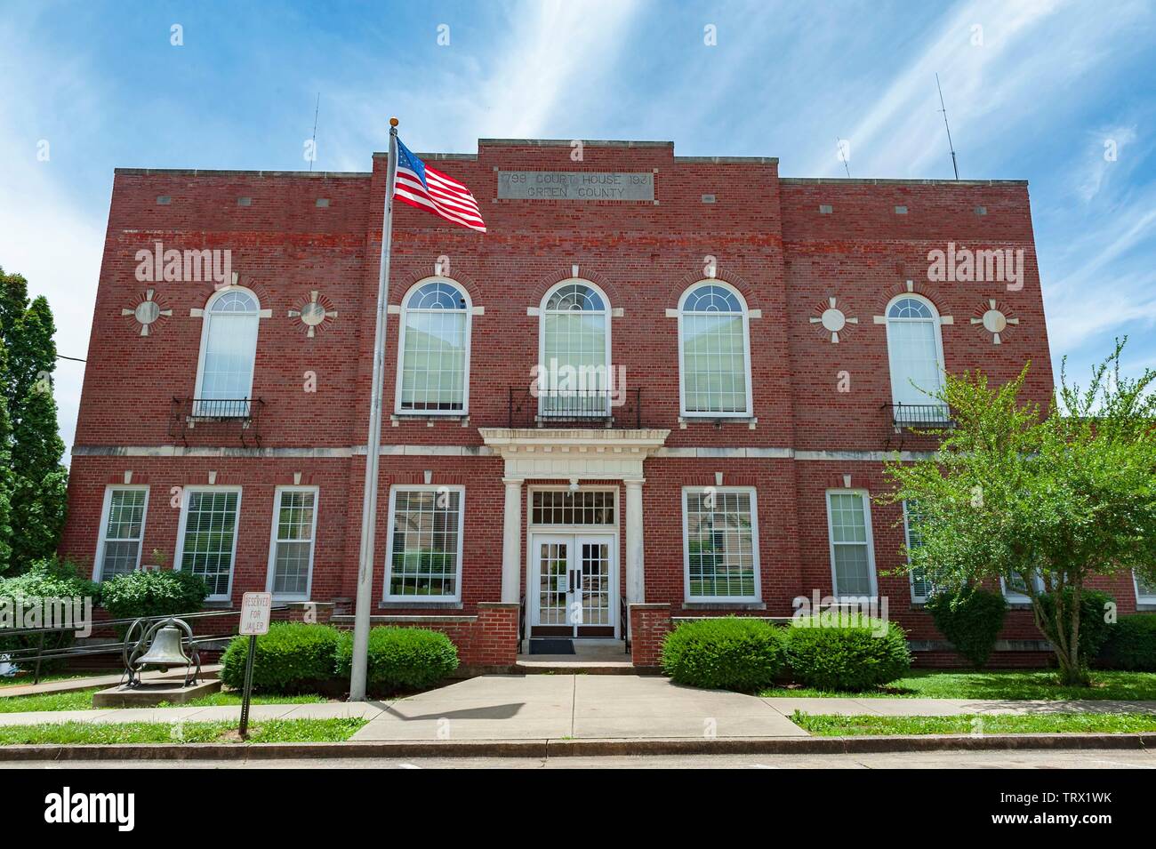 Green County Courthouse Kentucky Foto Stock