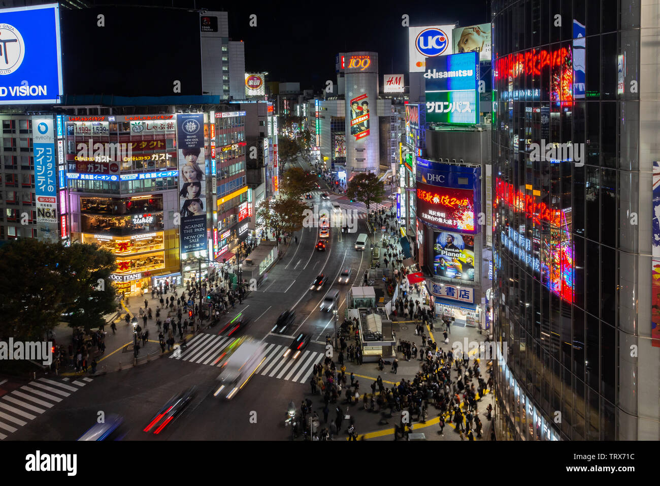 Incrocio di Shibuya, Tokyo, Giappone Foto Stock