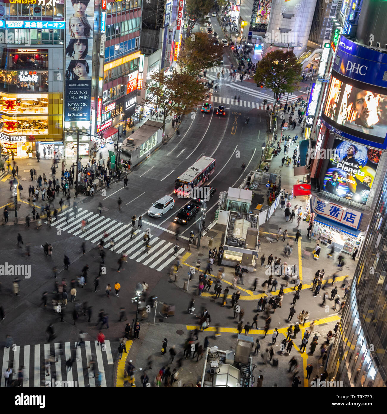 Incrocio di Shibuya, Tokyo, Giappone Foto Stock