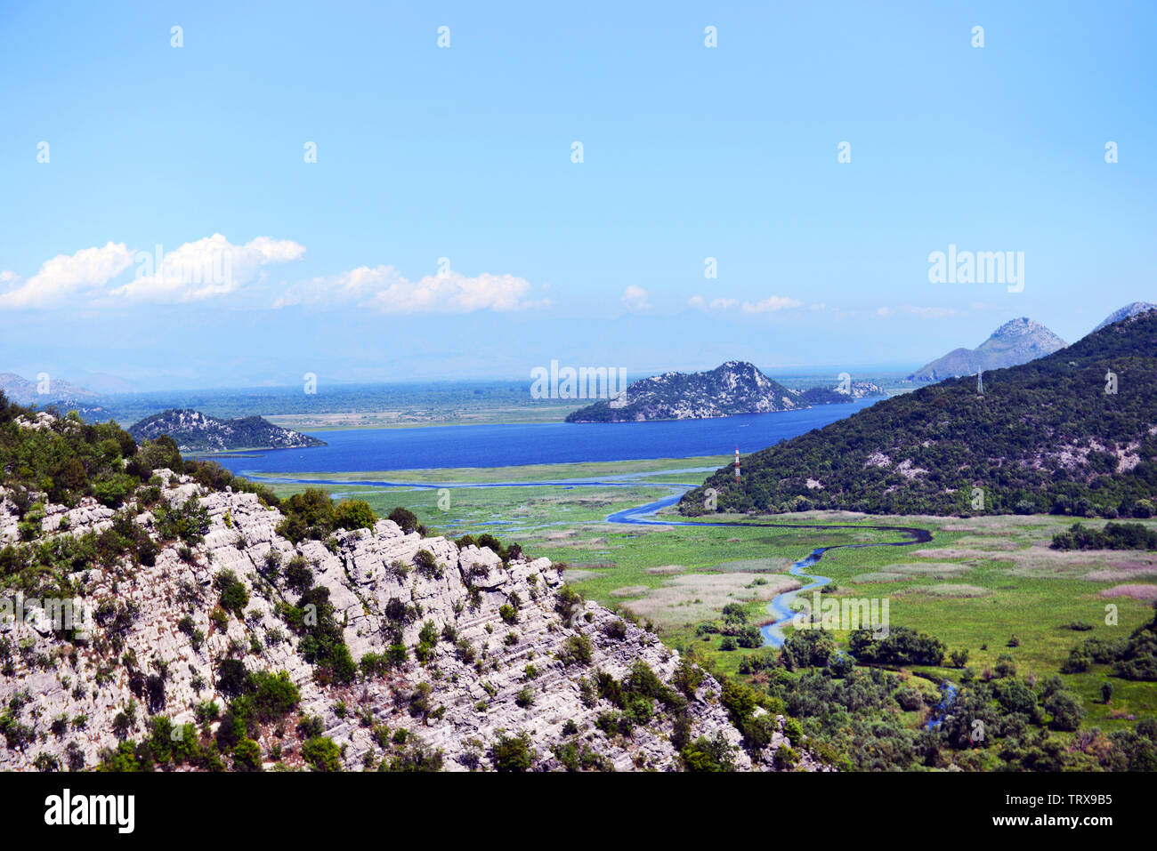 Il Lago di Scutari in Montenegro. Foto Stock