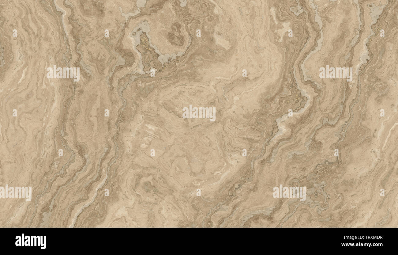 Colore beige-astratta di travertino delle bellissime piastrelle. Texture per design. 2D'illustrazione. Bellezze naturali Foto Stock