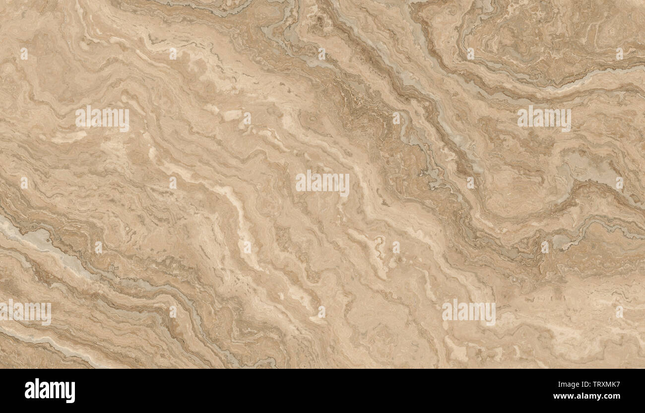 Colore beige-travertino piastrella astratta. Texture per design. 2D'illustrazione. Bellezze naturali Foto Stock