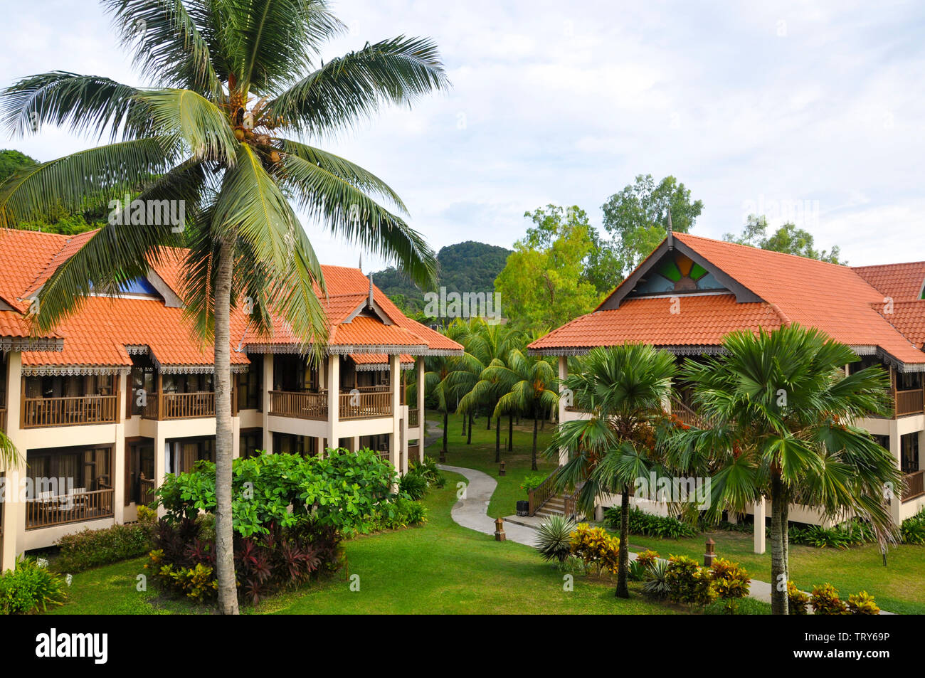 Vista della Laguna Redang Island Resort. Il resort si trova su una delle migliori spiagge di Redang Island. Foto Stock