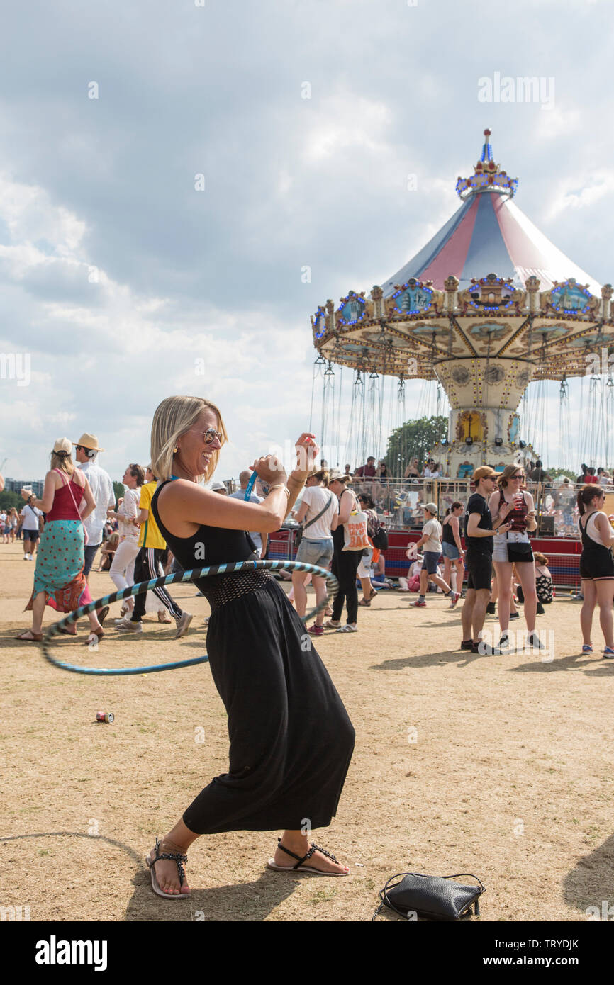 Partecipante della BST Music Festival 2018 Foto Stock