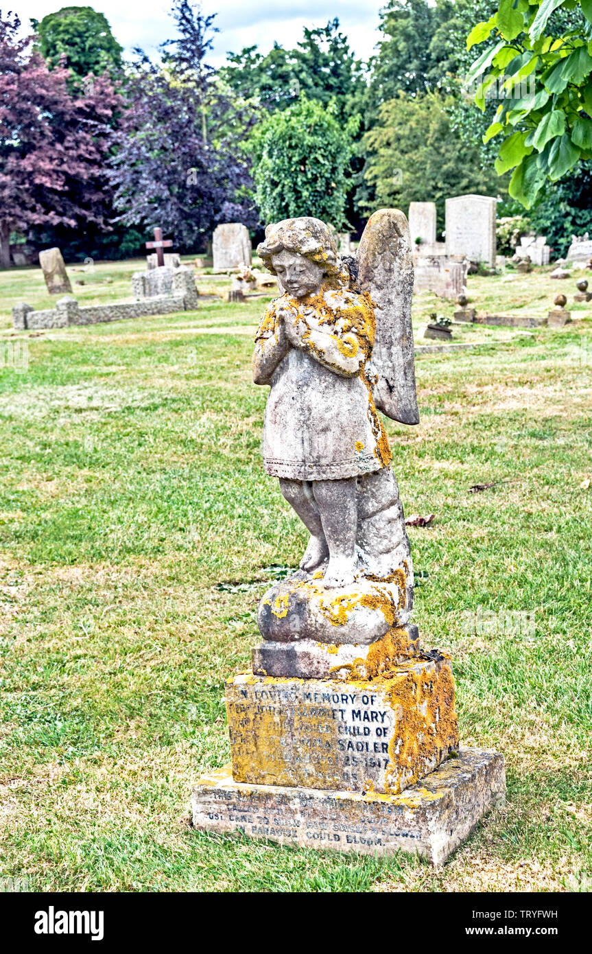 Sagrato a Cholsey; Kirche und Friedhof von Cholsey (Oxfordshire) Foto Stock