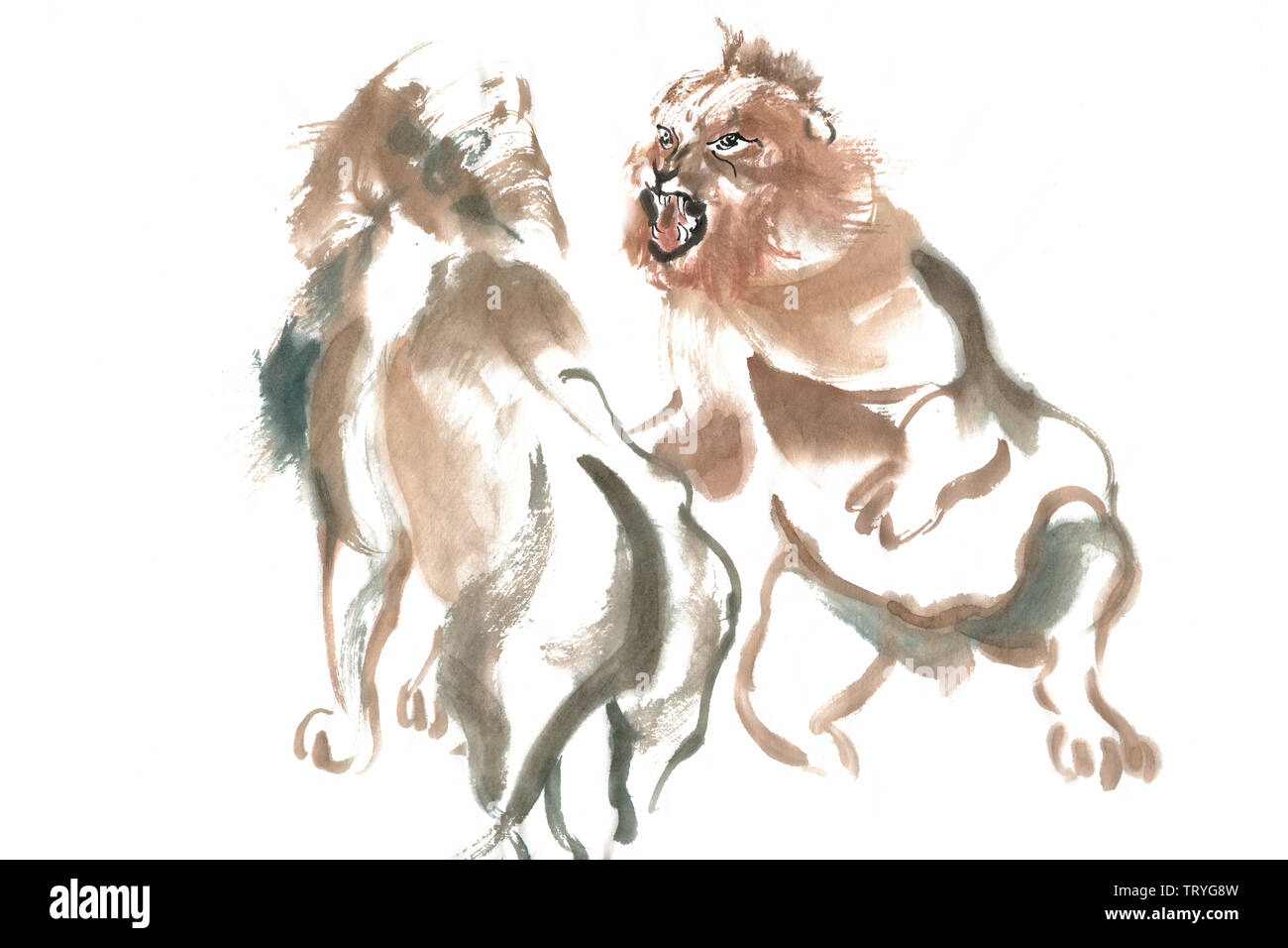 Pura disegnati a mano Foto Stock