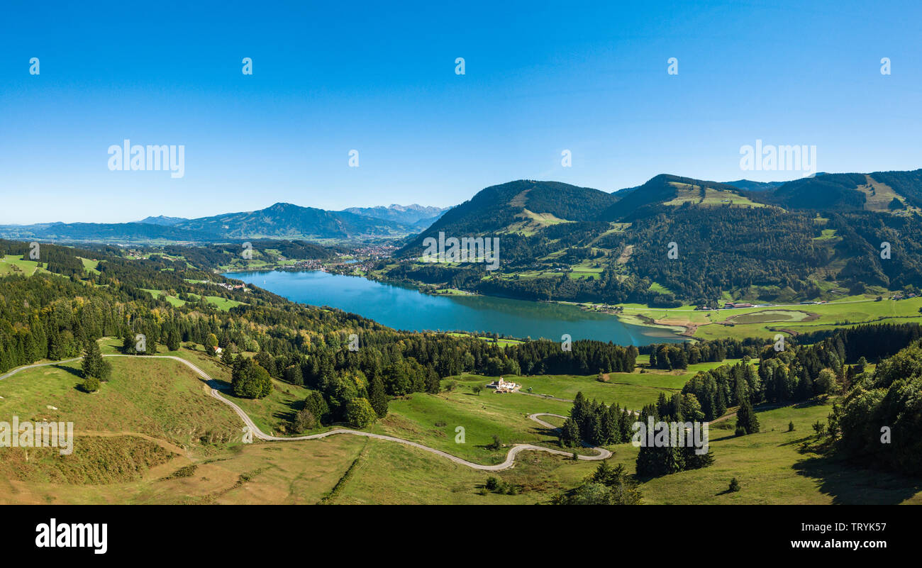 Regione di Allgäu dal di sopra - Immenstadt, Alpsee e Grünten Foto Stock