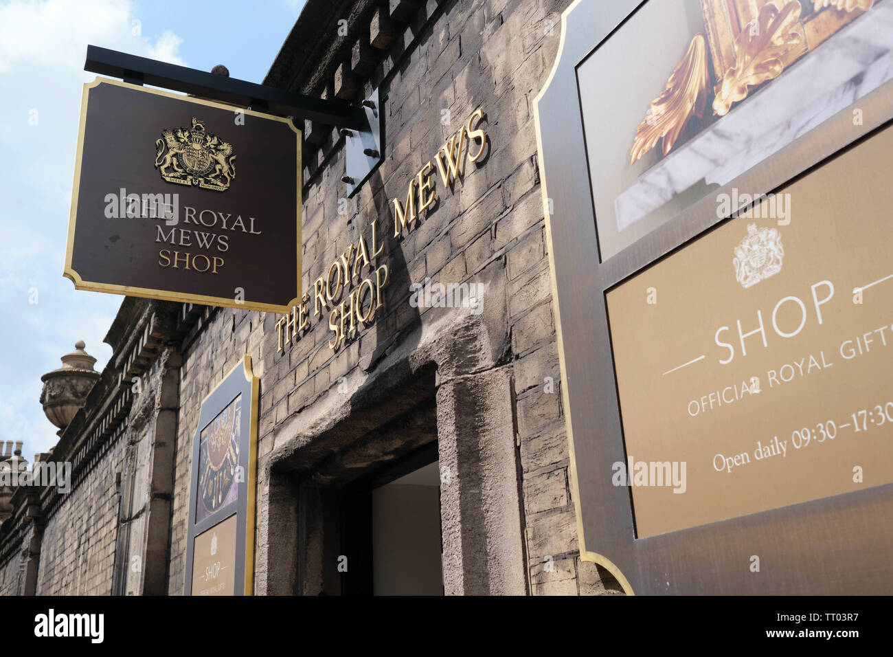 Il Royal Mews a Buckingham Palace di Londra, Inghilterra, Regno Unito. Foto Stock
