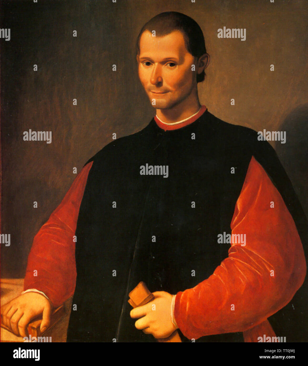 NICCOLÒ MACHIAVELLI (1469-1527) diplomatico italiano, politico e filosofo dipinta da Santi di Tito Foto Stock