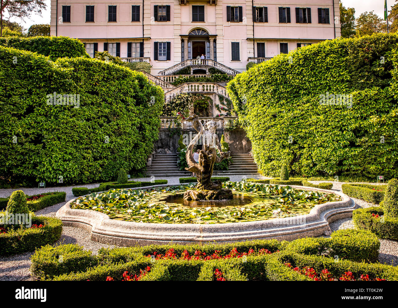 TREMEZZO, Italia, Giugno 03, 2019 : esterni di villa Carlotta, sul lago di Como, giugno 03, 2019, a Tremezzo, Italia Foto Stock