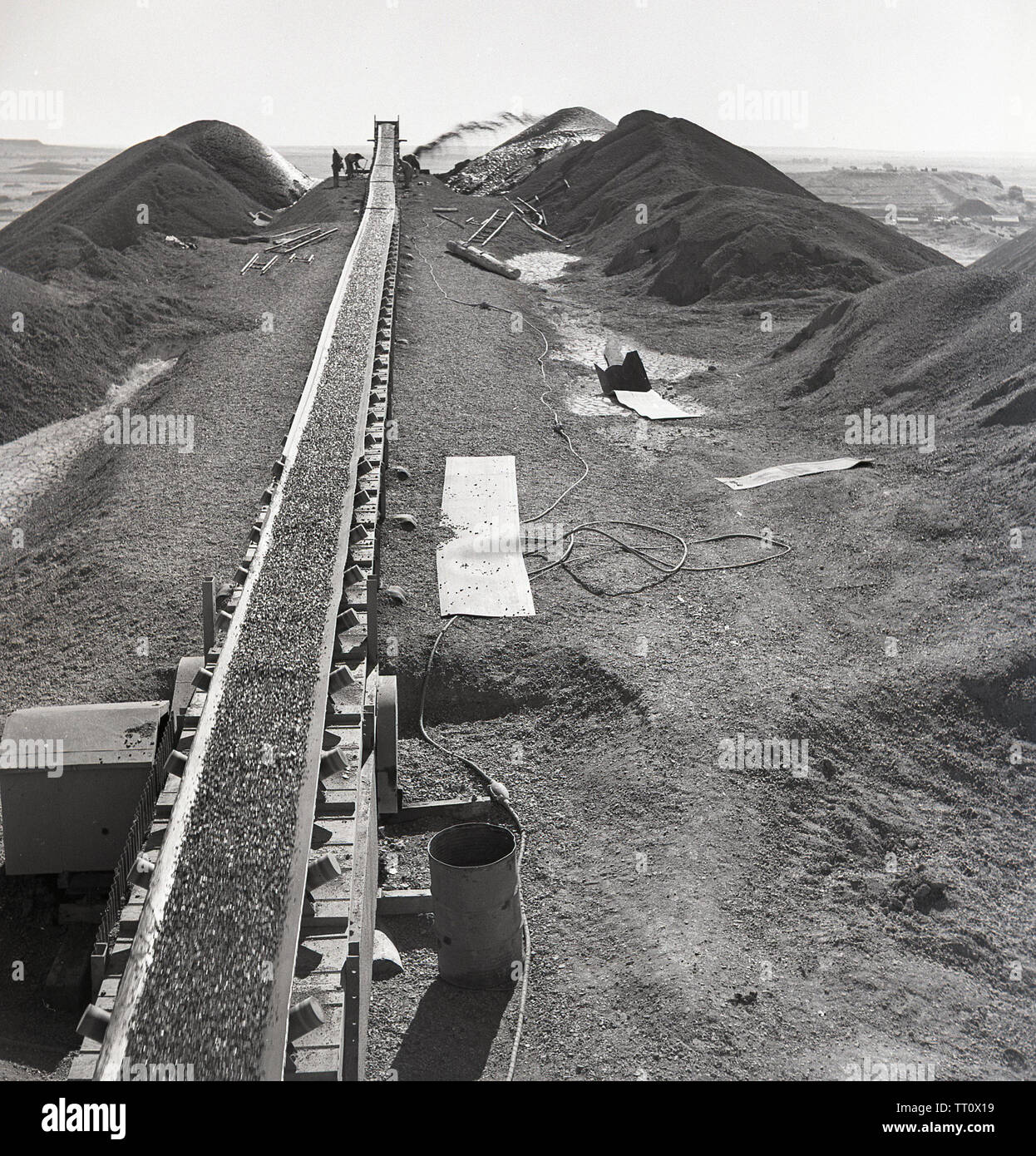 Anni sessanta, foto storiche che mostra una miniere di uranio sito. Foto Stock