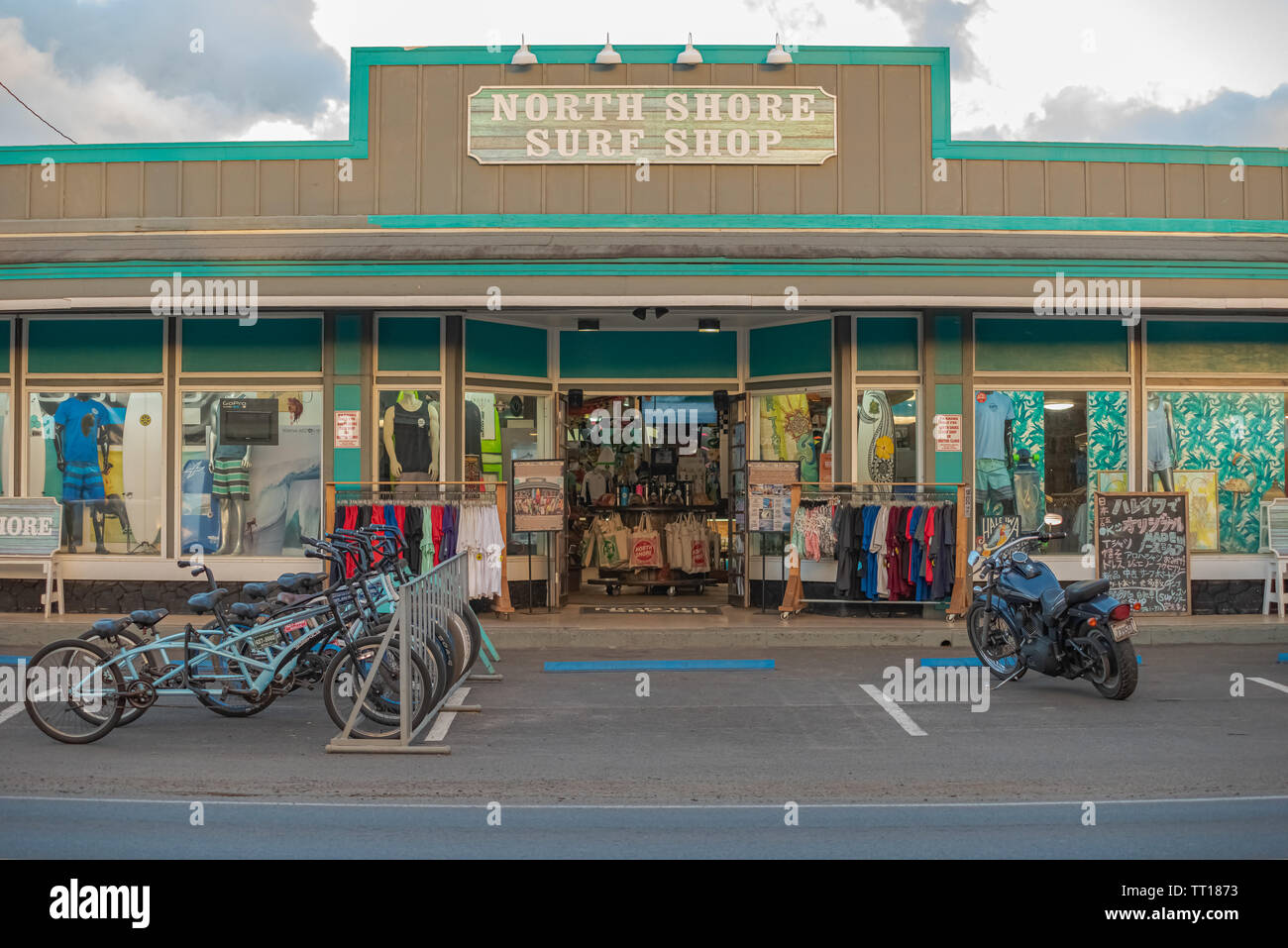 Oahu, Hawaii, USA 10/06/2016. North Shore Surf Shop in haleiwa, North Shore Foto Stock