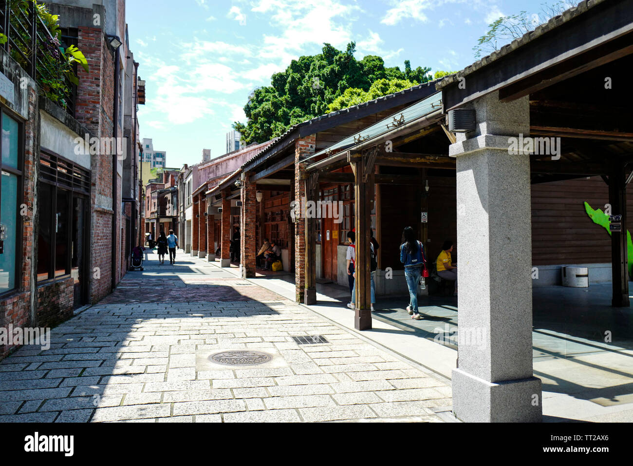 Taipei, Taiwan, 27th, aprile 2017. Bopiliao blocco storico durante le ore diurne. Storia della via risale alla Dinastia Qing. Foto Stock