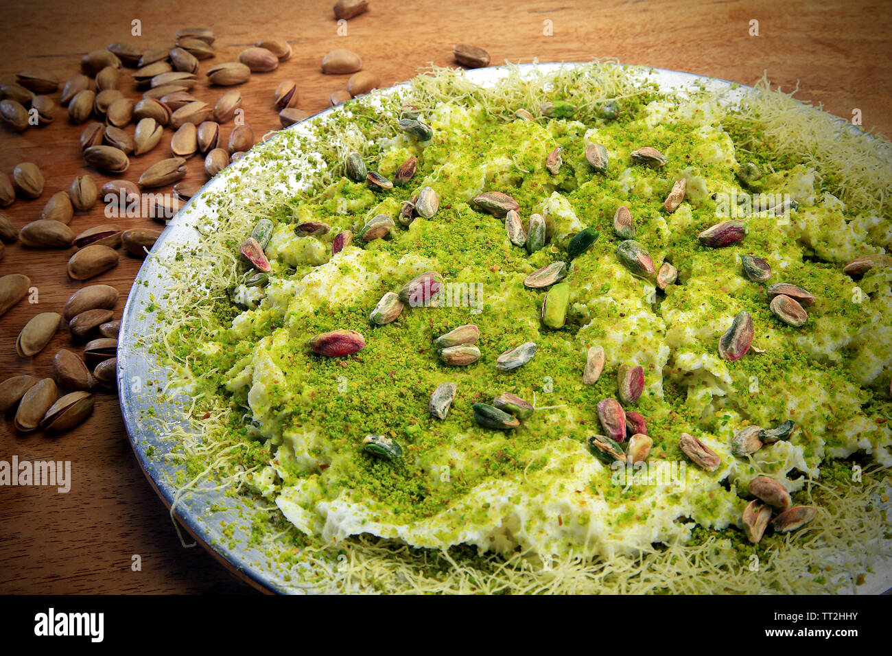 Il pistacchio dessert orientali stile turco Foto Stock