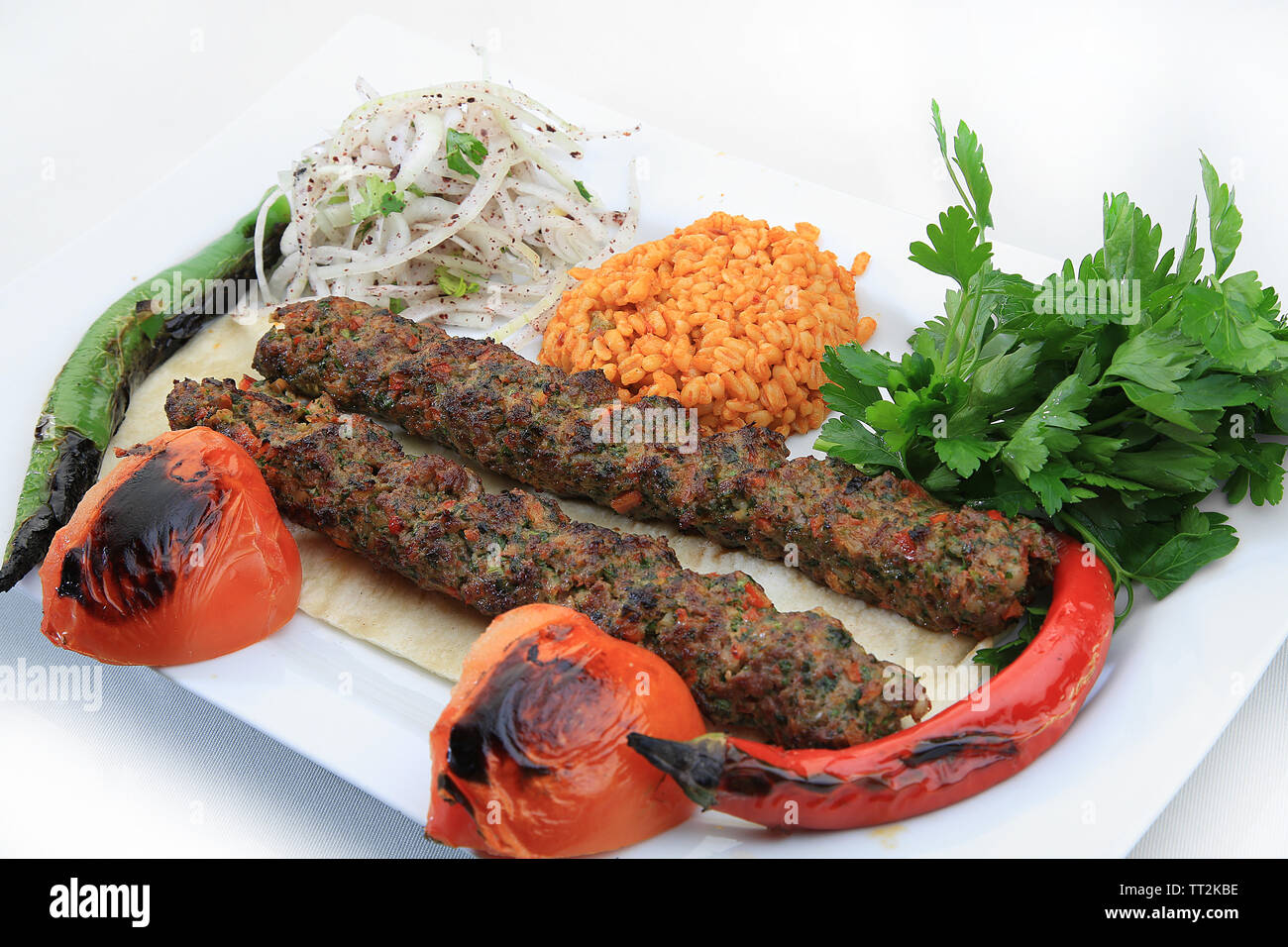 Adana shish kebab turco cibo tradizionale Foto Stock