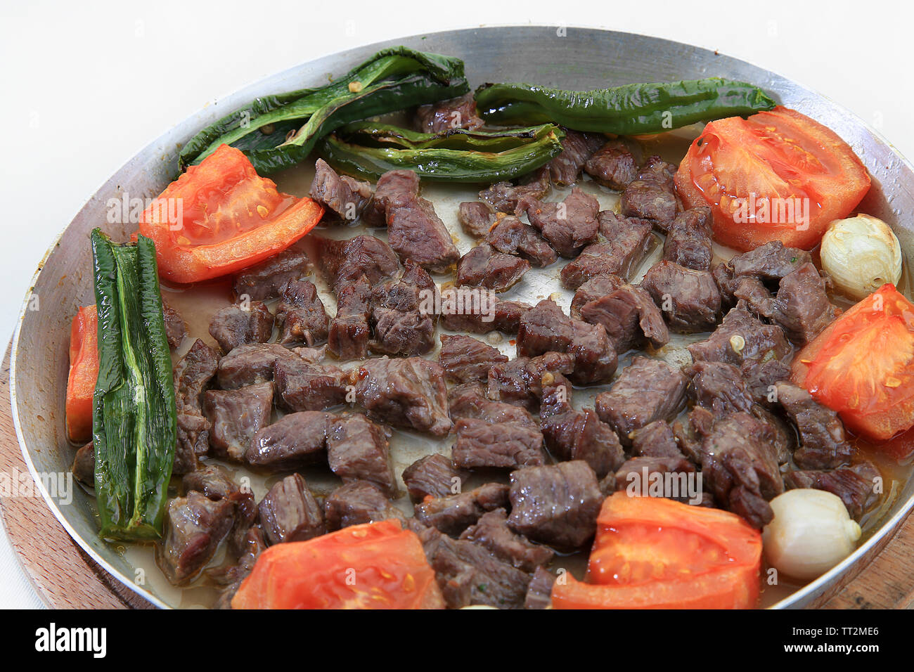 Carne saute isolato la cucina turca Foto Stock