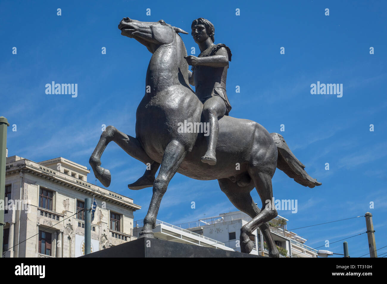 La Grecia, Atene, Alessandro il Grande statua Foto Stock