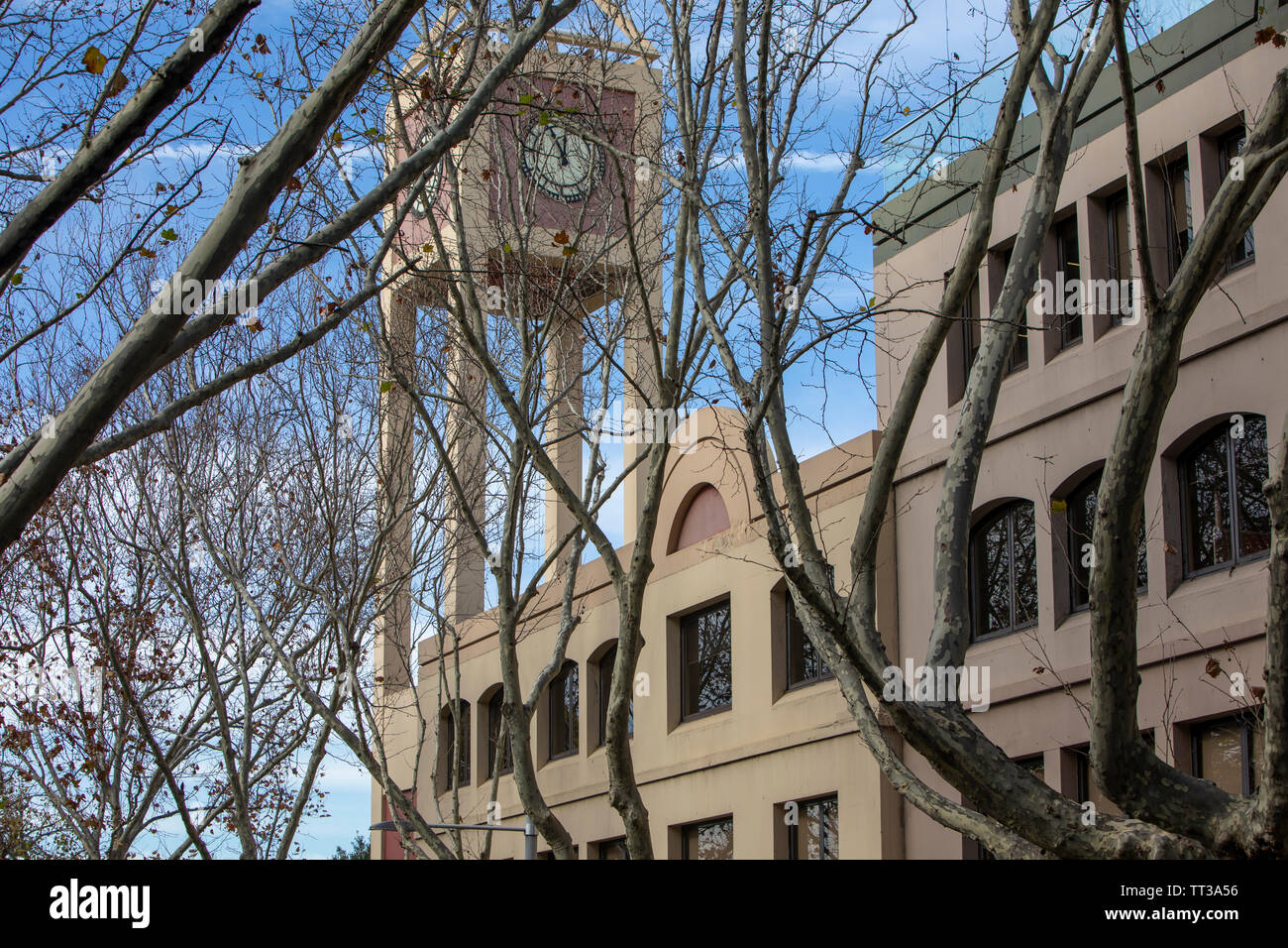 Clocktower piazza di Harrington Street,le rocce area storica di Sydney , Australia Foto Stock