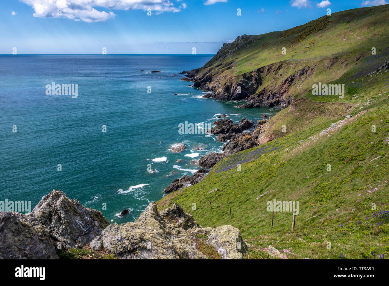 Paesaggi costieri al punto di partenza, Devon Foto Stock