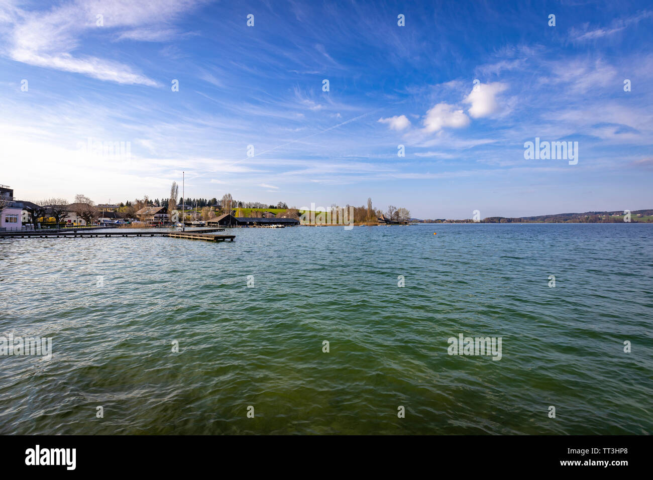 Naherholungsgebiet Mattsee, locale area ricreativa Foto Stock