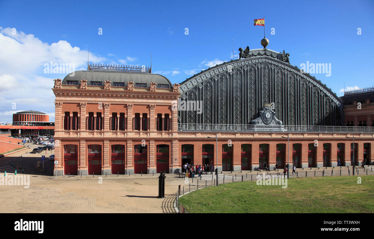 Spagna, Madrid, la stazione ferroviaria di Atocha, Foto Stock