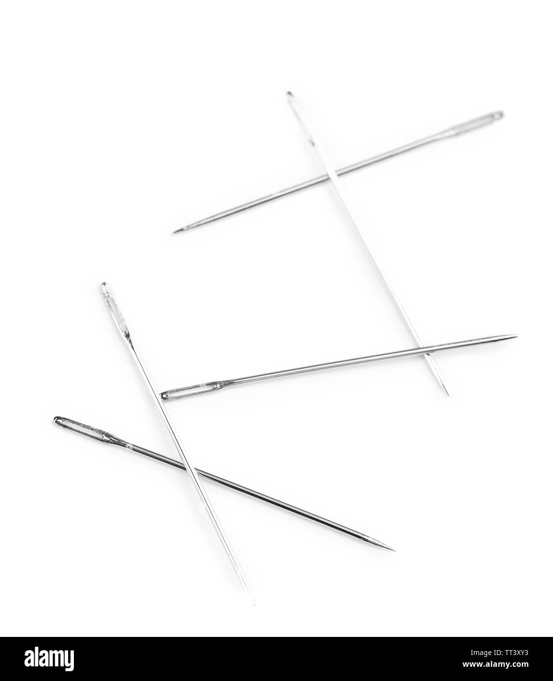 Aghi isolato su bianco Foto Stock