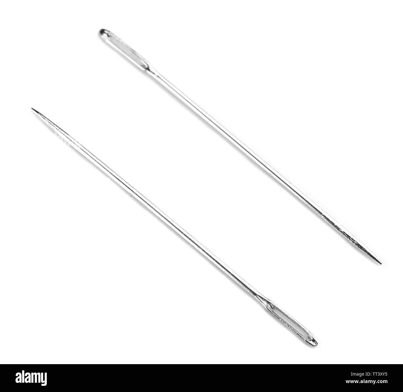 Aghi isolato su bianco Foto Stock