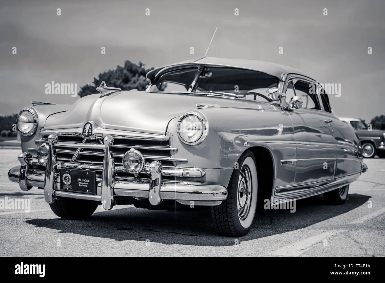 Hudson Hornet vintage berlina americana car show in Fort Wayne Indiana Foto Stock