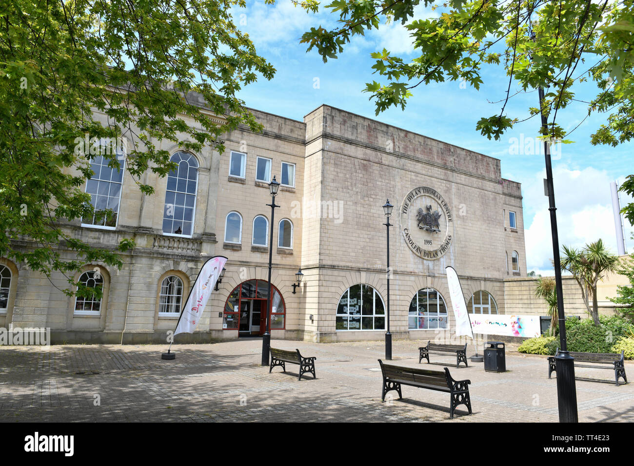 Swansea, 9 giugno2019 Swansea stock foto. Dylan Thomas Centre. Foto Stock