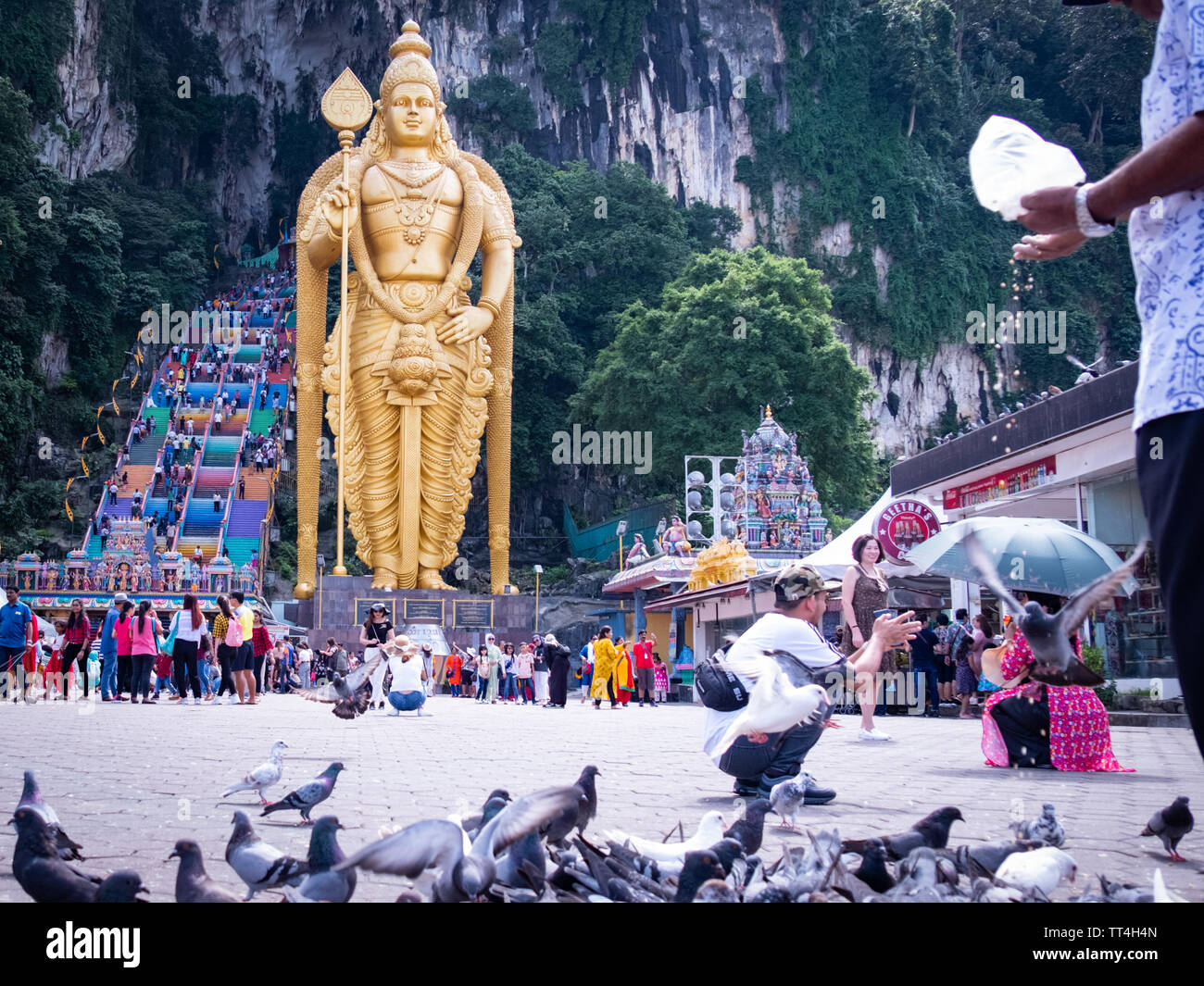 Grotte Batu- tempio indù di Kuala Lumpur in Malesia Foto Stock