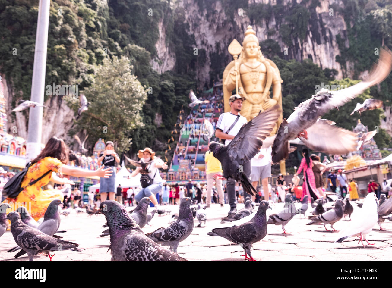 Grotte Batu- tempio indù di Kuala Lumpur in Malesia Foto Stock