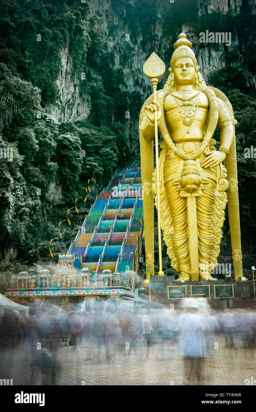 Grotte Batu- tempio indù di Kuala Lumpur in Malesia Foto Stock