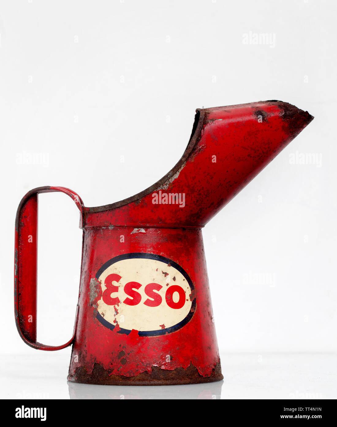 Vintage Esso olio può versatore Foto Stock