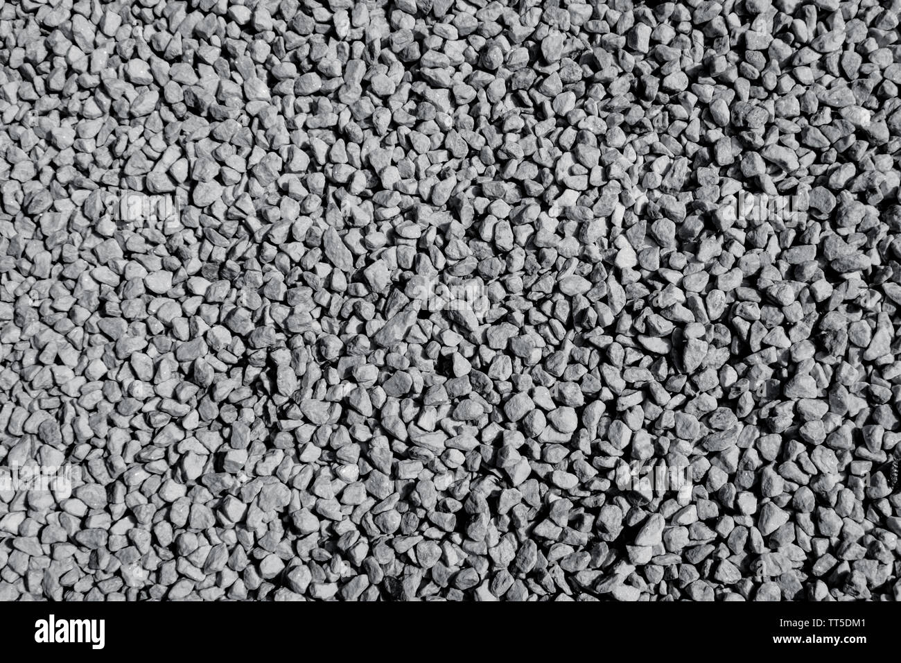 Grigio pietra shingle - Sfondo grigio pietre ghiaia Foto Stock